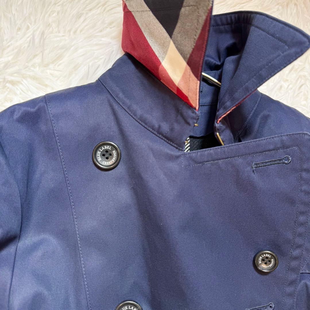 未使用級 ブルーレーベルクレストブリッジ ライナー ベルト付き トレンチコート