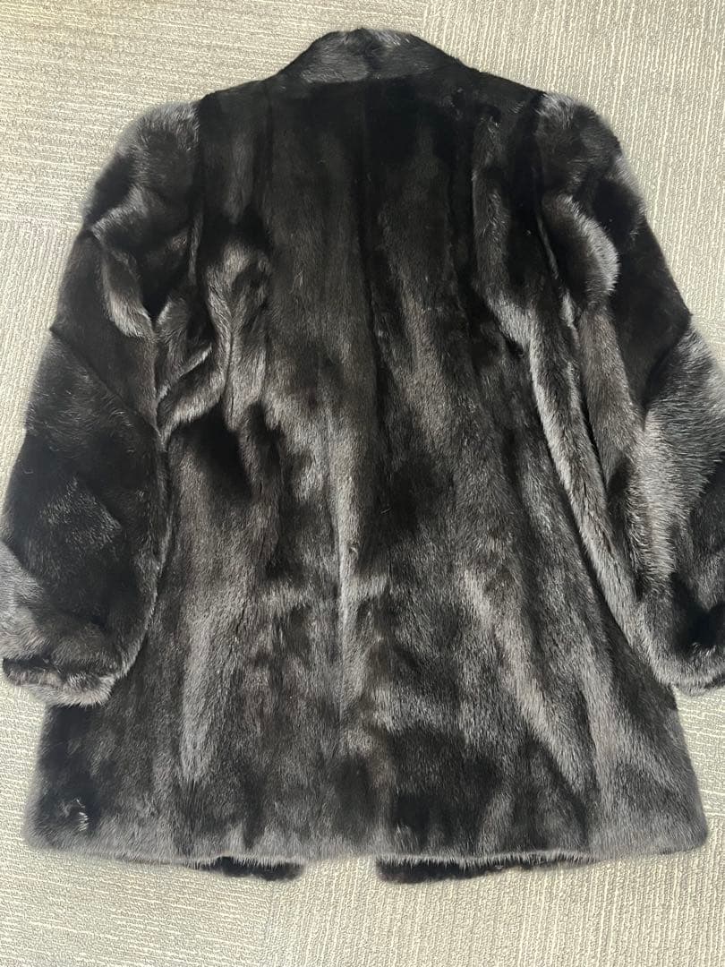 【美品】Lサイズ SAGA MINK ミンク ミドルコート ブラック ファー