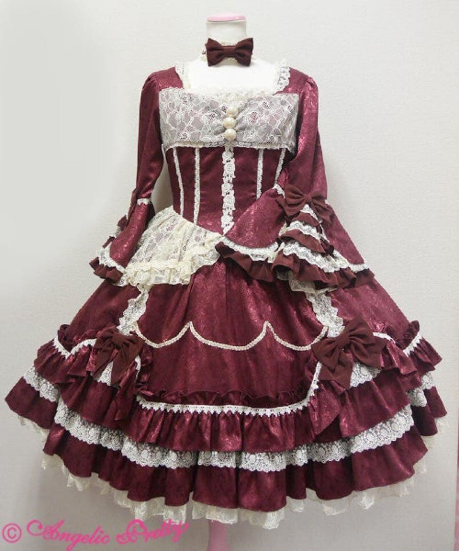 Angelic Pretty ローズガーデンプリンセスワンピース ワイン