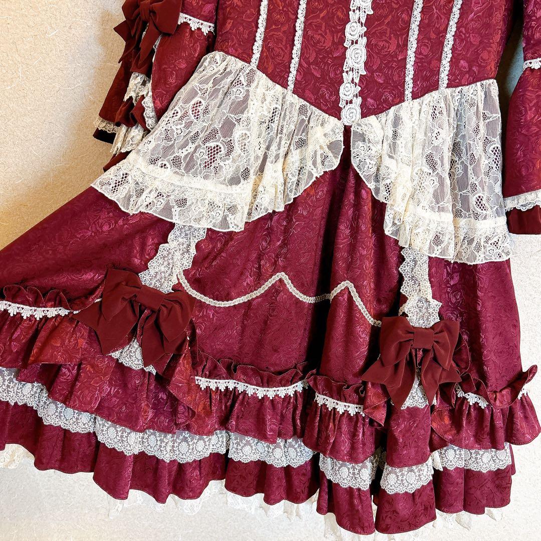 Angelic Pretty ローズガーデンプリンセスワンピース ワイン