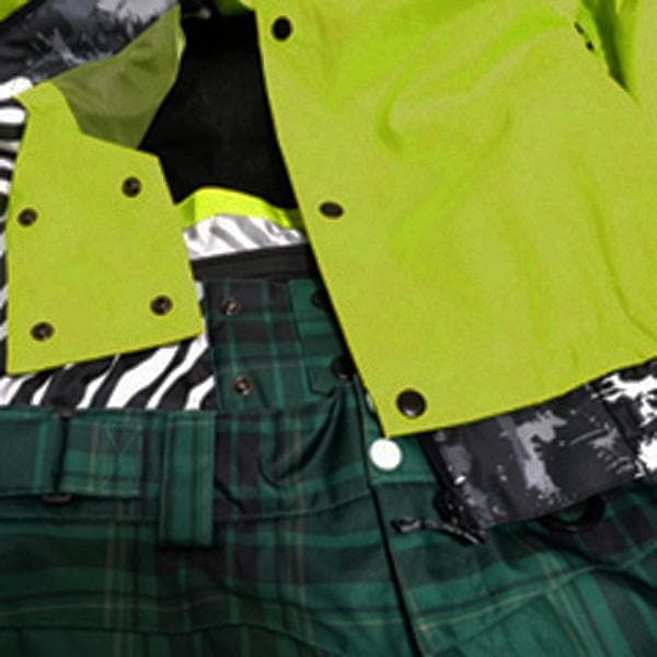 スノーボード ウェア ジャケット×パンツ上下セット■FTD■ライム×緑■Sサイズ