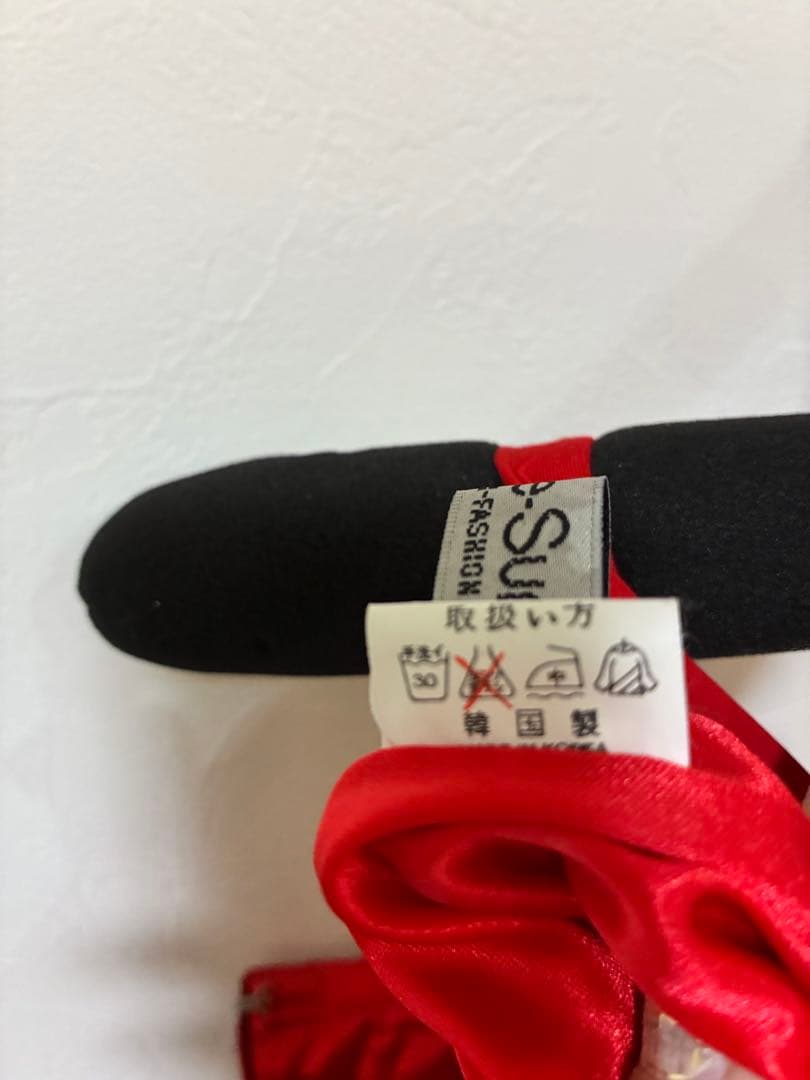 Create-sun 社交ダンス ドレス 赤 フリンジ×ビジュー アシンメトリー