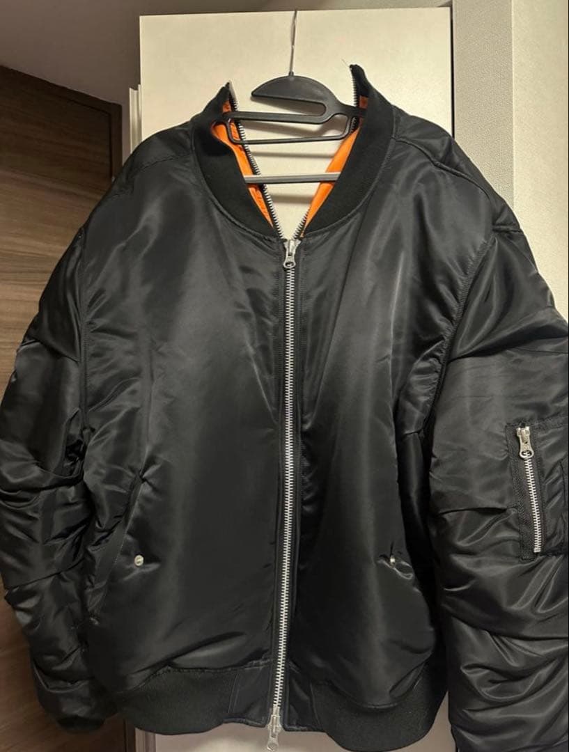 平本蓮　amnjx 27CIRCUS MA-1 ジャケット ブラック　オレンジ