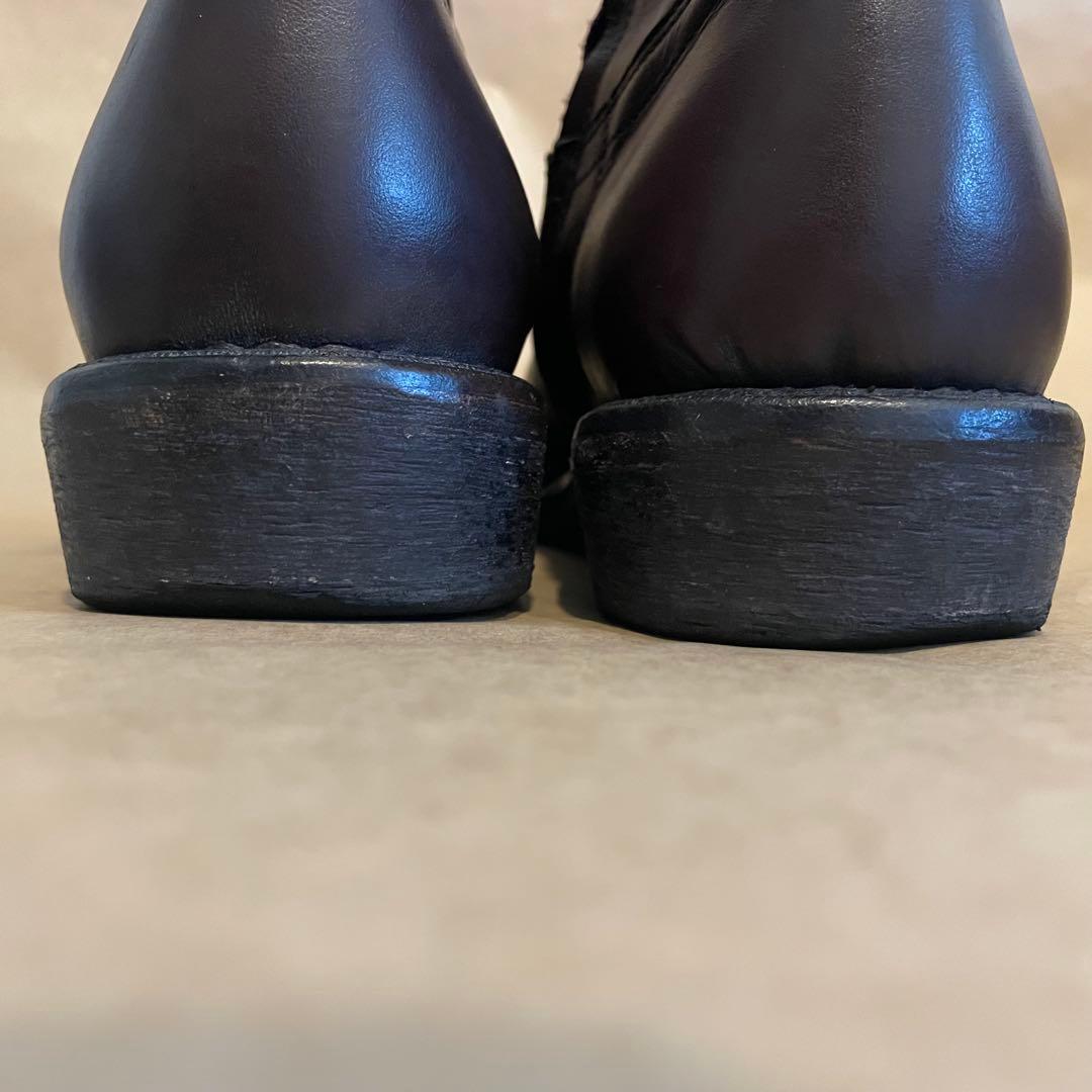 【MOMA】サイドジップブーツ ダークブラウン 42 イタリア製