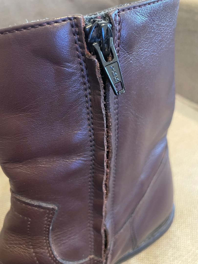 【MOMA】サイドジップブーツ ダークブラウン 42 イタリア製