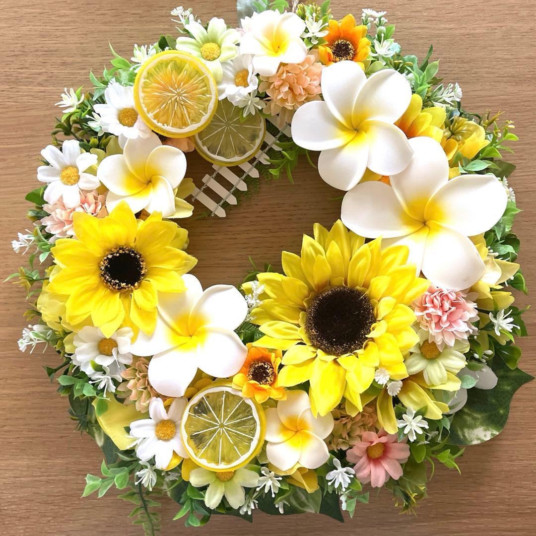 夏色プルメリアのスワッグ夫婦アレンジ❣️ayu❣️２つセット