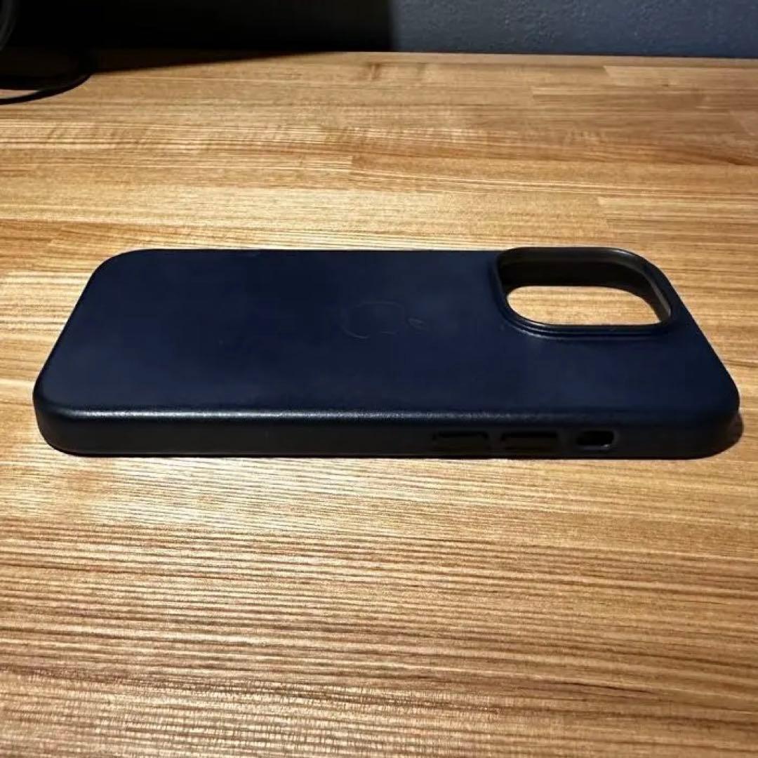 正規品　Apple純正 iPhone14pro レザーケース　【インク】