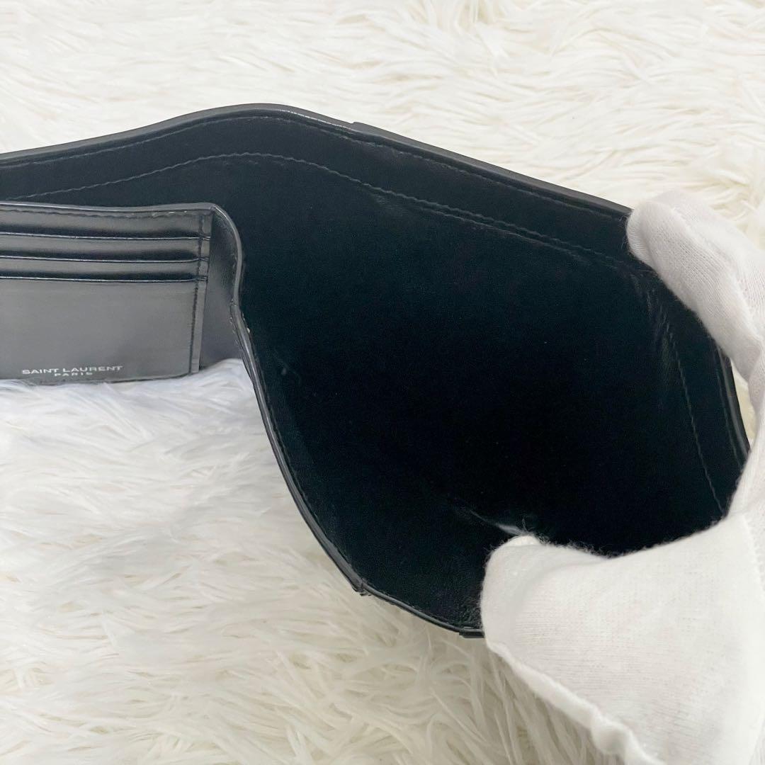 【極美品】SAINT LAURENT サンローラン 三つ折り 札入れ 財布