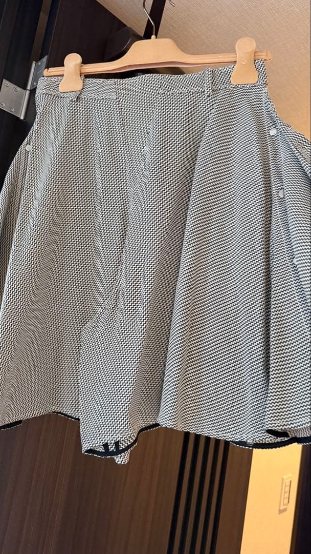 ルイヴィトンフレアーキュロット38ブラックベージュ