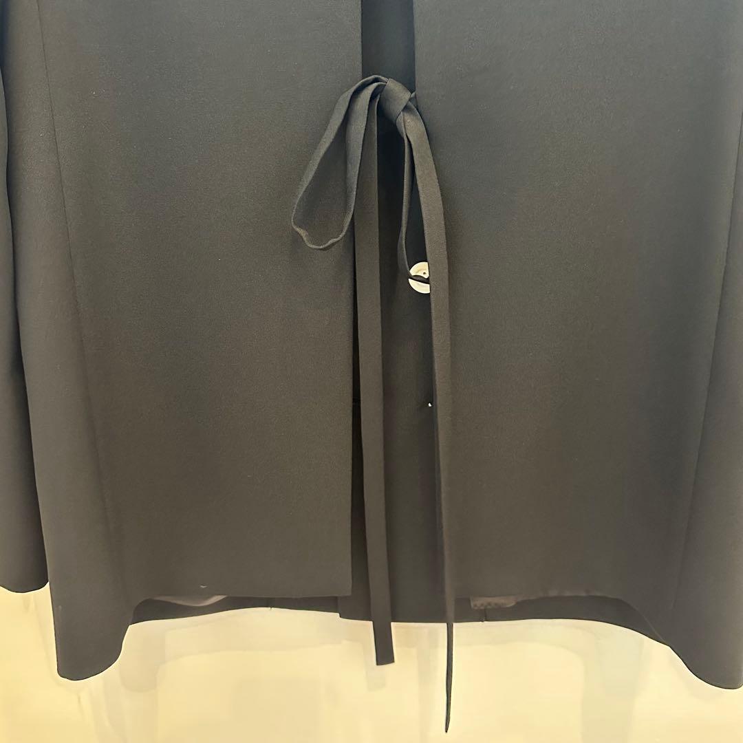 cygne ノーカラージャケット 黒 ダブルボタン