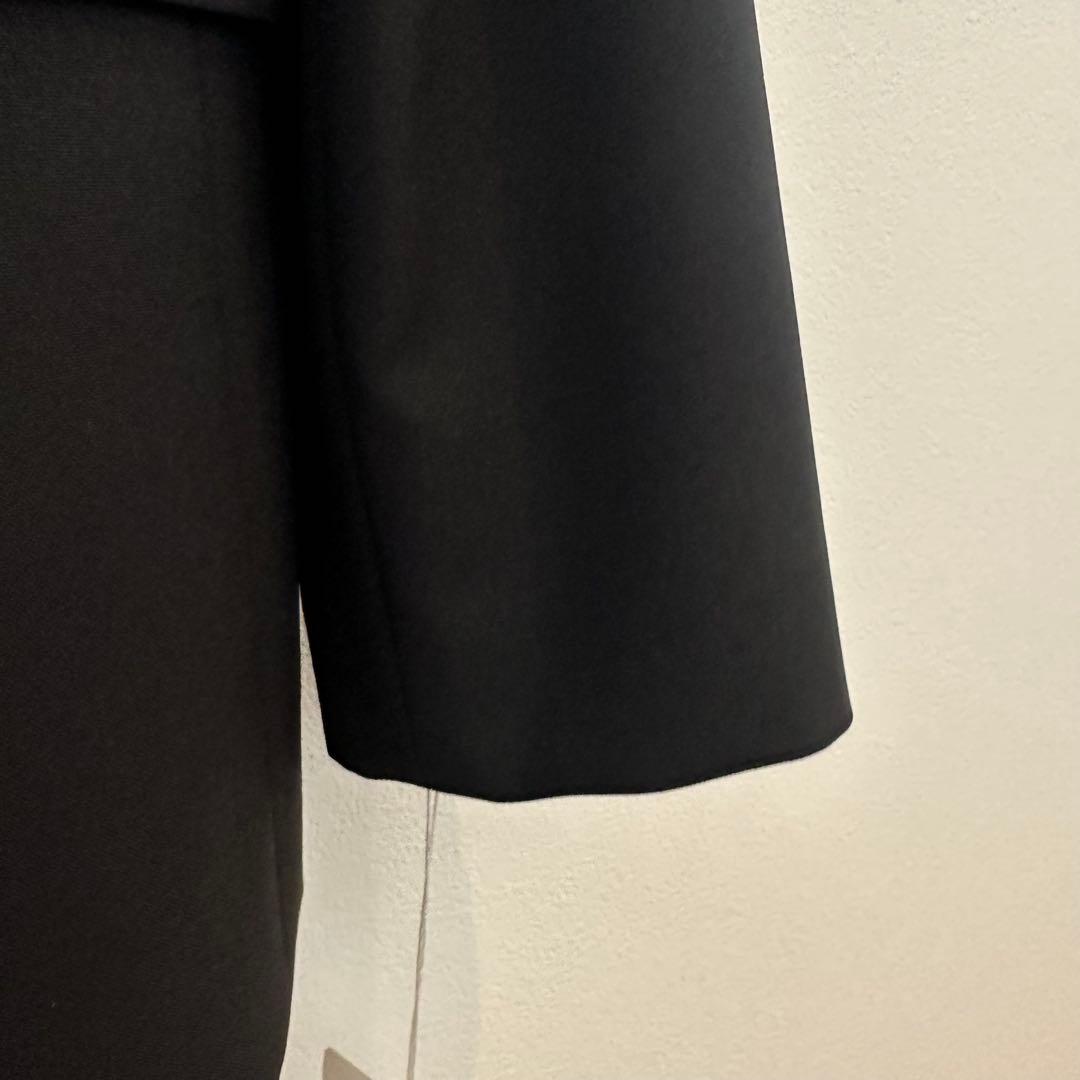 cygne ノーカラージャケット 黒 ダブルボタン