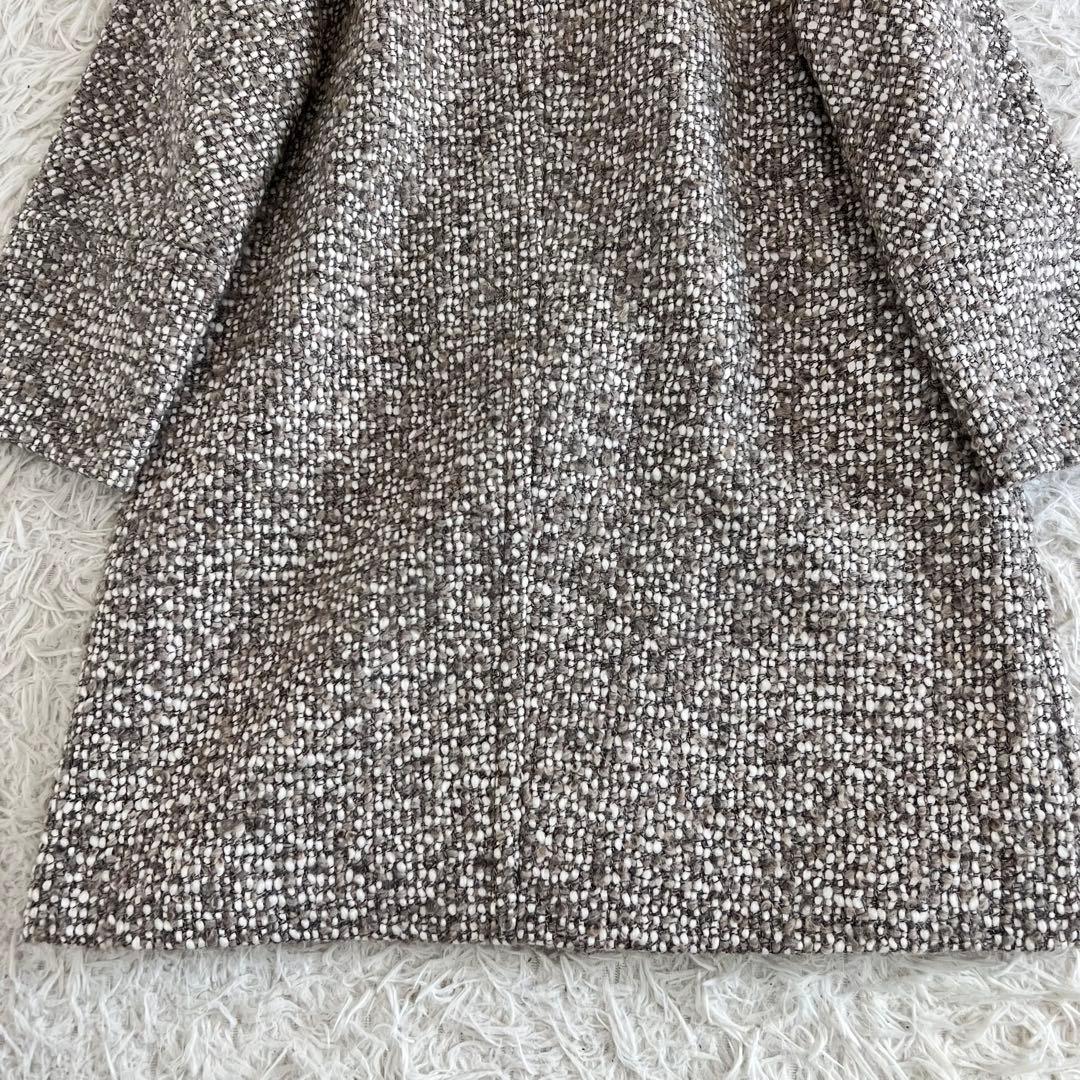 ADORE アドーア ツイード フォックスファー ダブル コート