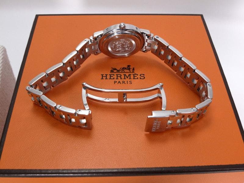 鑑別書つき　特注HERMES ダイヤ × ルビー ベゼル／鑑別書・箱