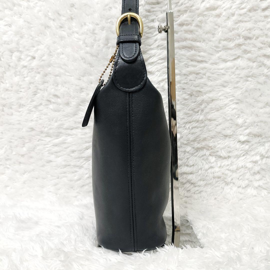 COACH コーチ バケツ型 ファスナー オールレザーショルダーバッグ チャーム