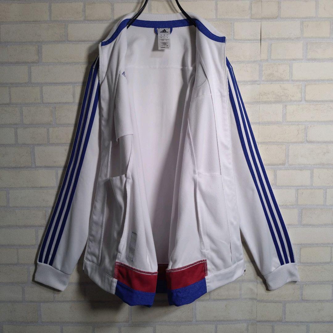 アディダス★チェルシー ロゴ ワッペン スリーライン アンセムジャケット 白 L