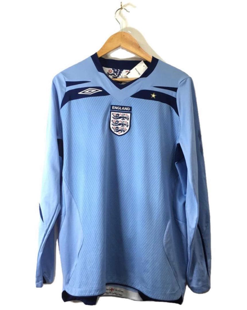 UMBRO◆XL/ポリエステル/BLU/イングランド代表/アウェイ/L/S GK
