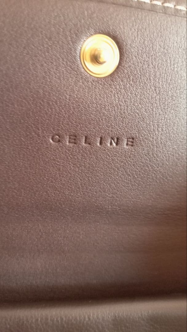 CELINE 二つ折り財布 ロゴパターン未使用品