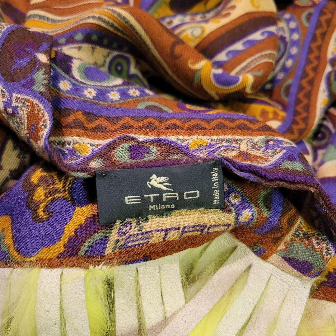 ETRO ペイズリー柄 大判 ファーストール マフラー