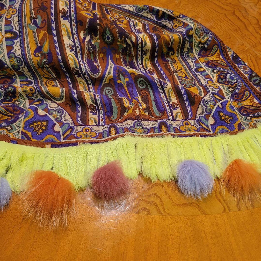 ETRO ペイズリー柄 大判 ファーストール マフラー