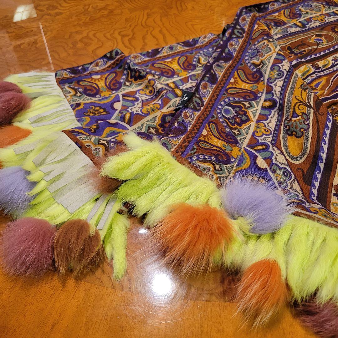 ETRO ペイズリー柄 大判 ファーストール マフラー