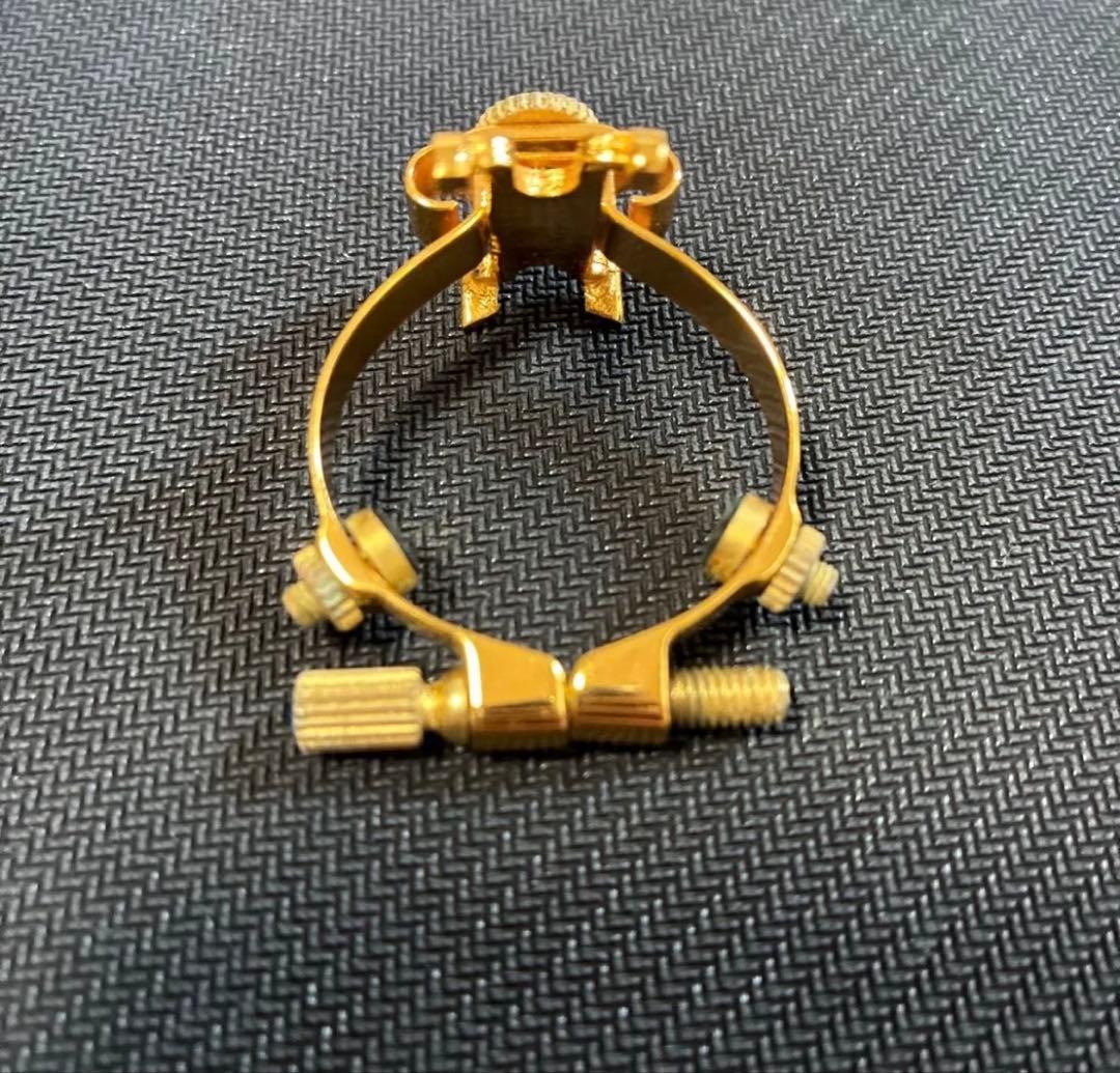 JLV アルトサックスリガチャー 24金メッキ