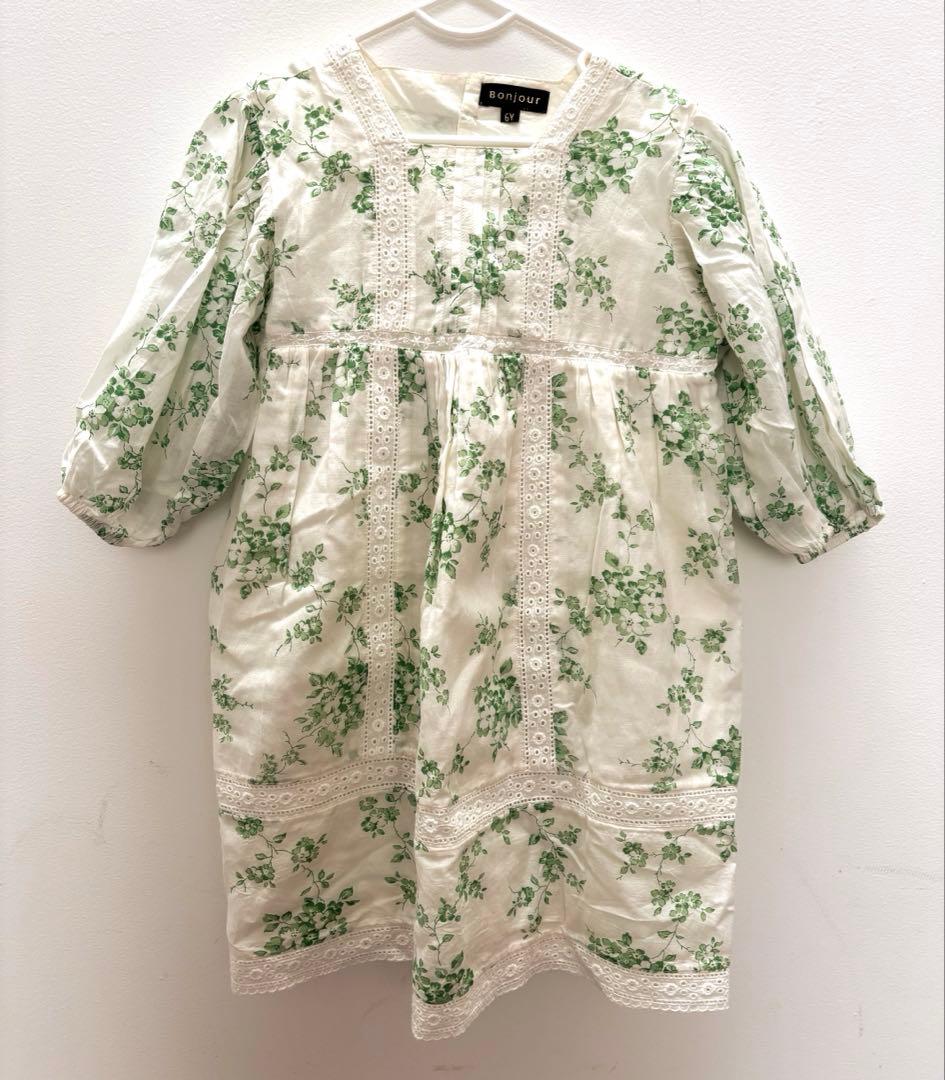 bonjour diary フラワー柄 ワンピース 6y