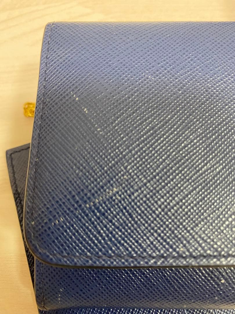 週末値下げ　PRADA ネイビー 長財布 カードケース付き　正規品