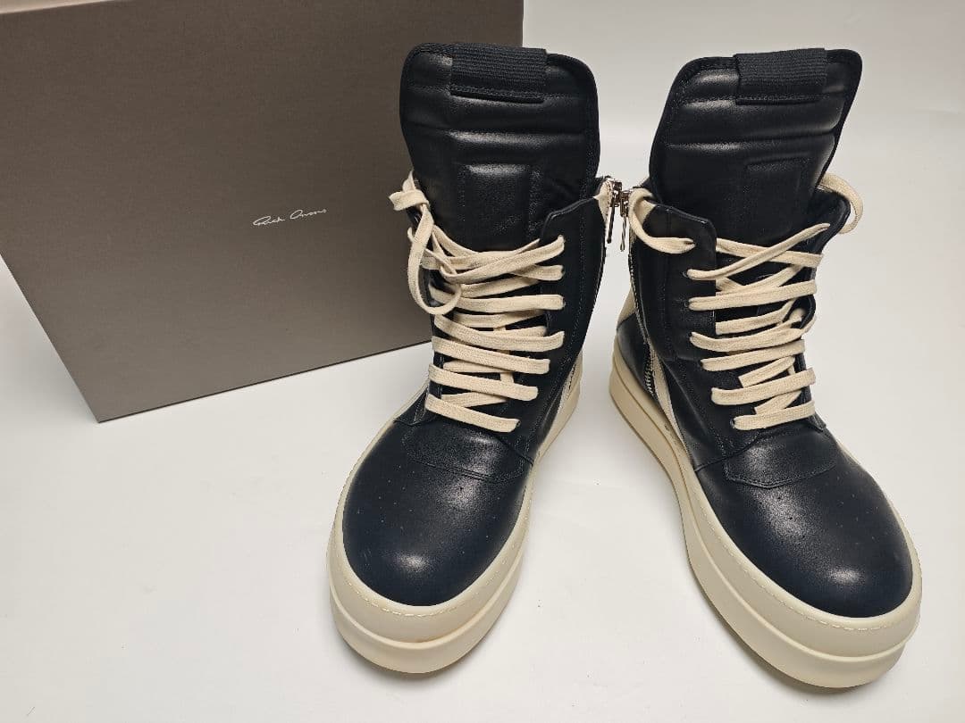 R*y様 Rick Owens ハイカットスニーカー ブラック/ホワイト