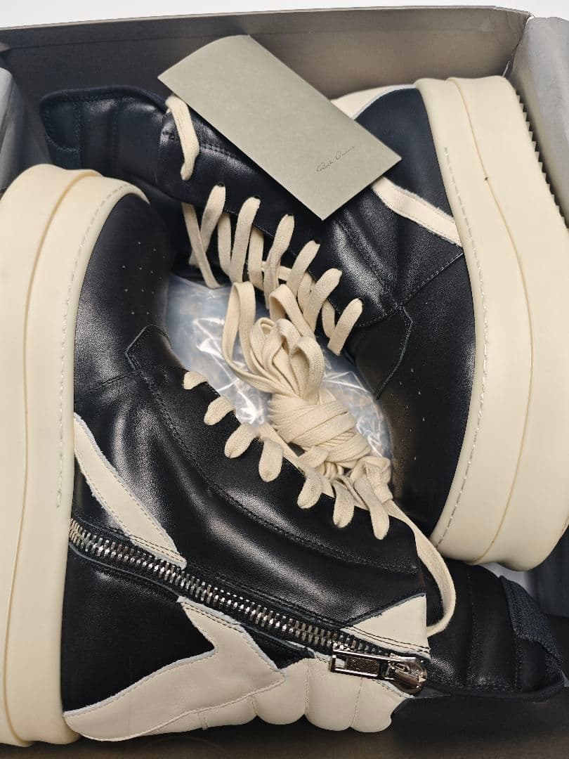 R*y様 Rick Owens ハイカットスニーカー ブラック/ホワイト