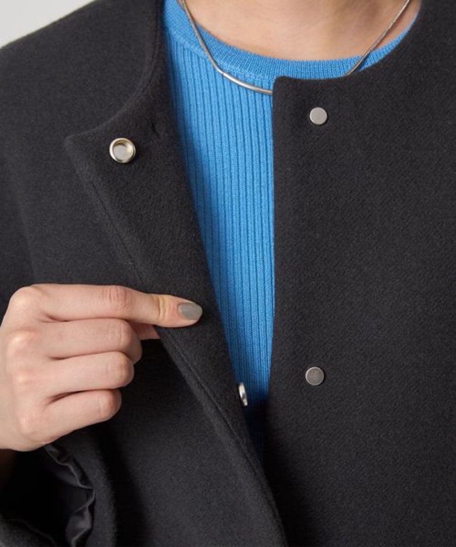 SENTDALE WOOL セントデールウール ノーカラー コート36 S