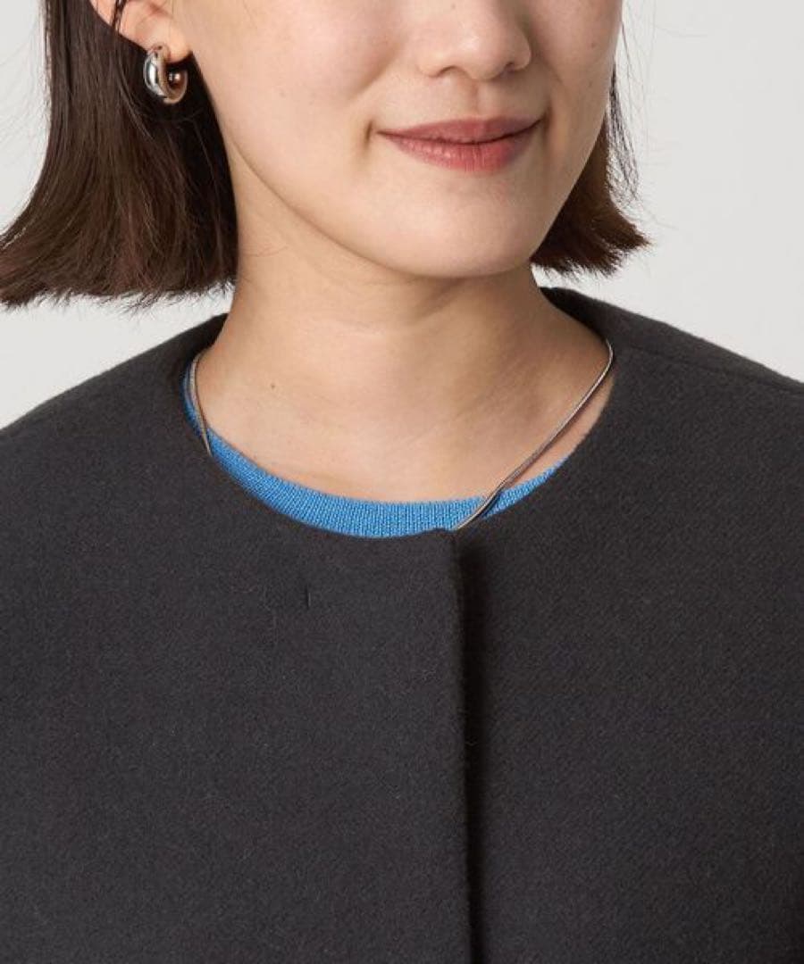 SENTDALE WOOL セントデールウール ノーカラー コート36 S