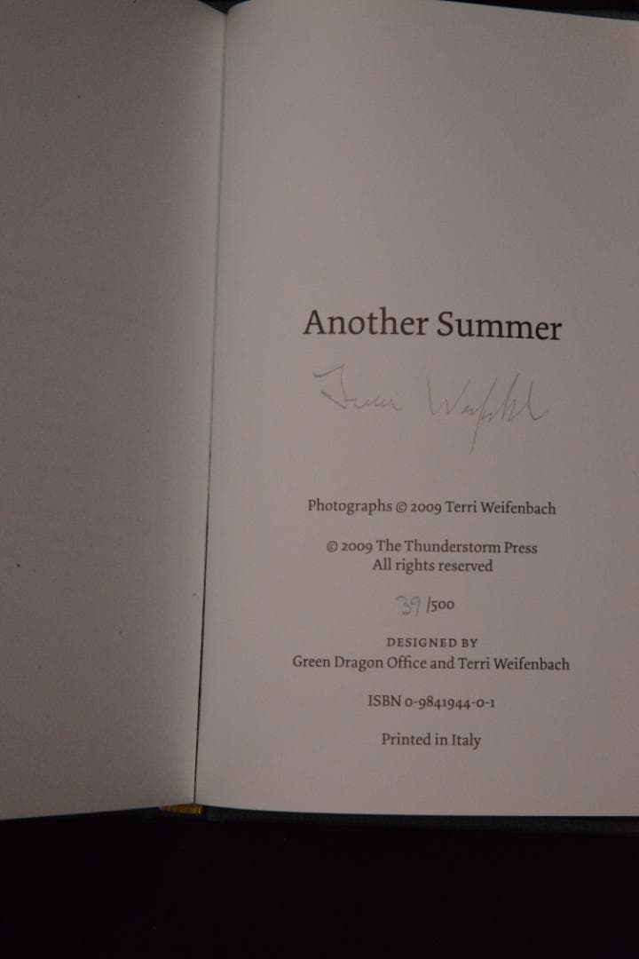 Terri Weifenbach: Another Summer ★★値下げした