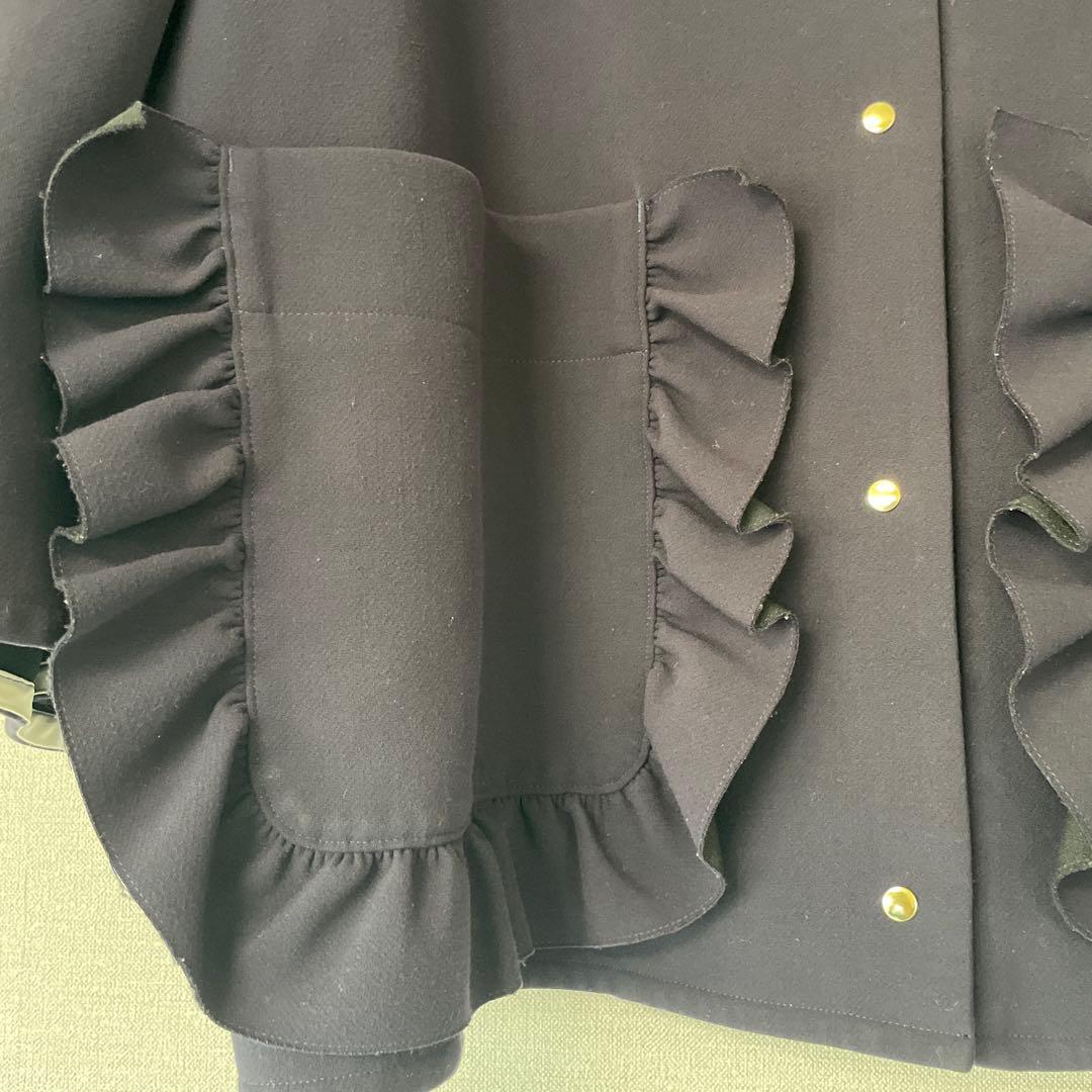 yoriヨリポケットフリルジャケットネイビー