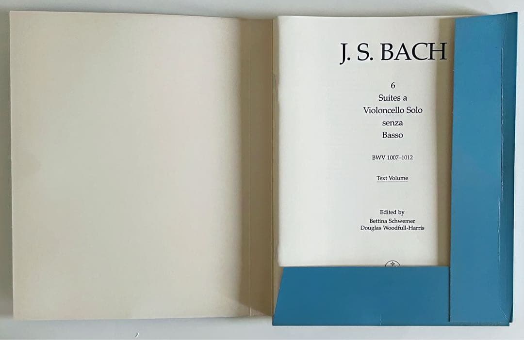 バッハ◇無伴奏チェロ組曲◇BWV1007-1012◇原典版◇ベーレンライター版◇