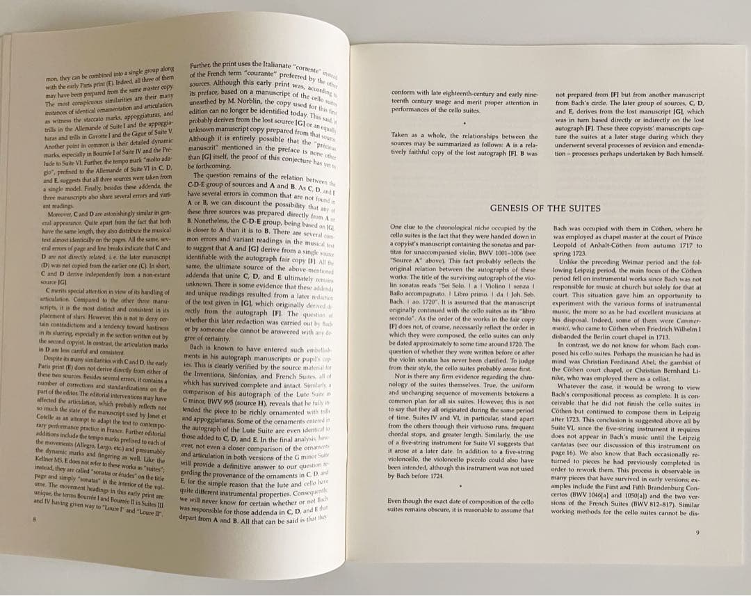 バッハ◇無伴奏チェロ組曲◇BWV1007-1012◇原典版◇ベーレンライター版◇