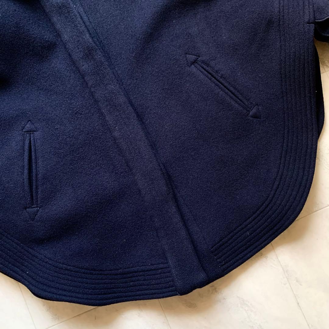 美品♡ソブ ダブルスタンダード ポンチョ アンゴラ フォックスファー 紺