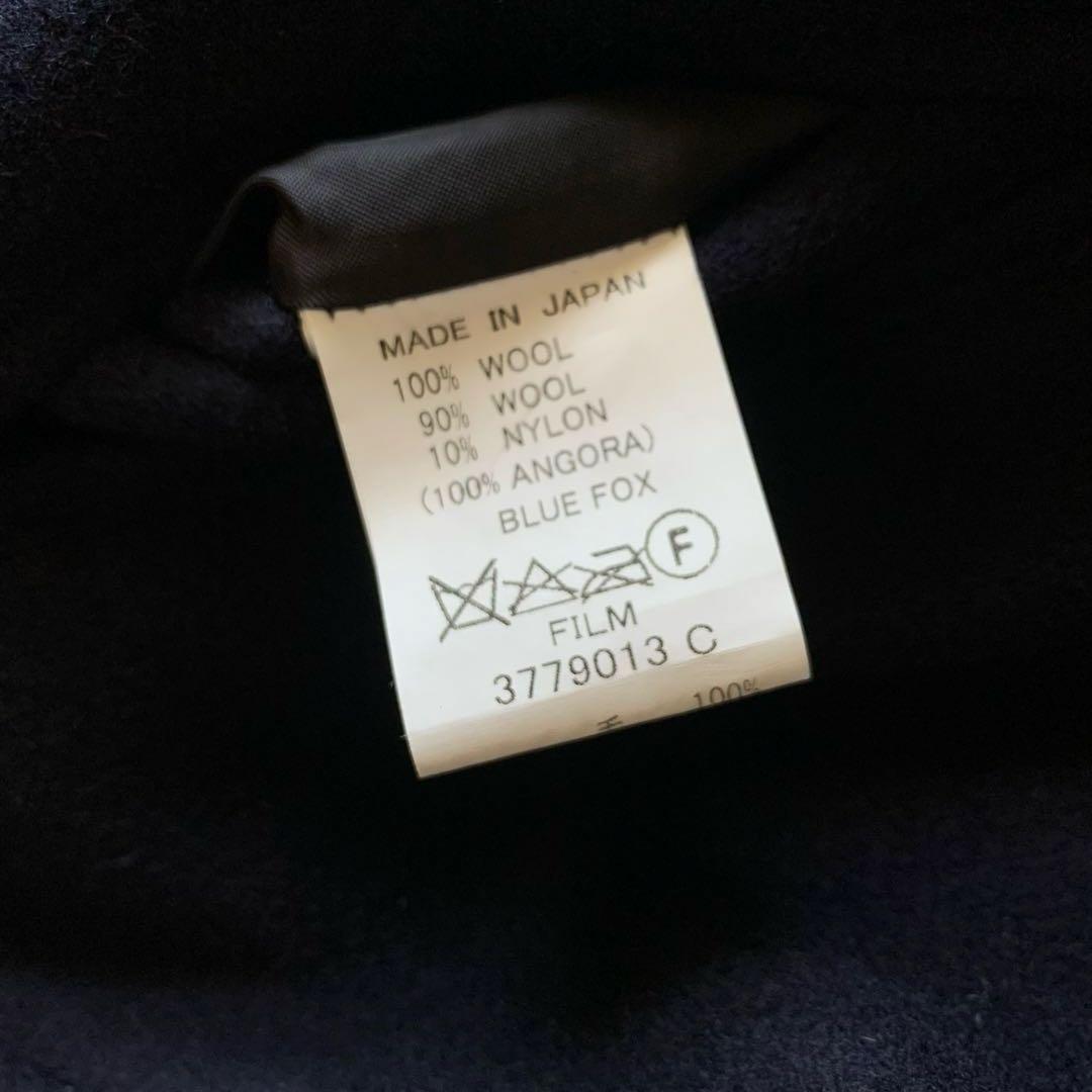 美品♡ソブ ダブルスタンダード ポンチョ アンゴラ フォックスファー 紺
