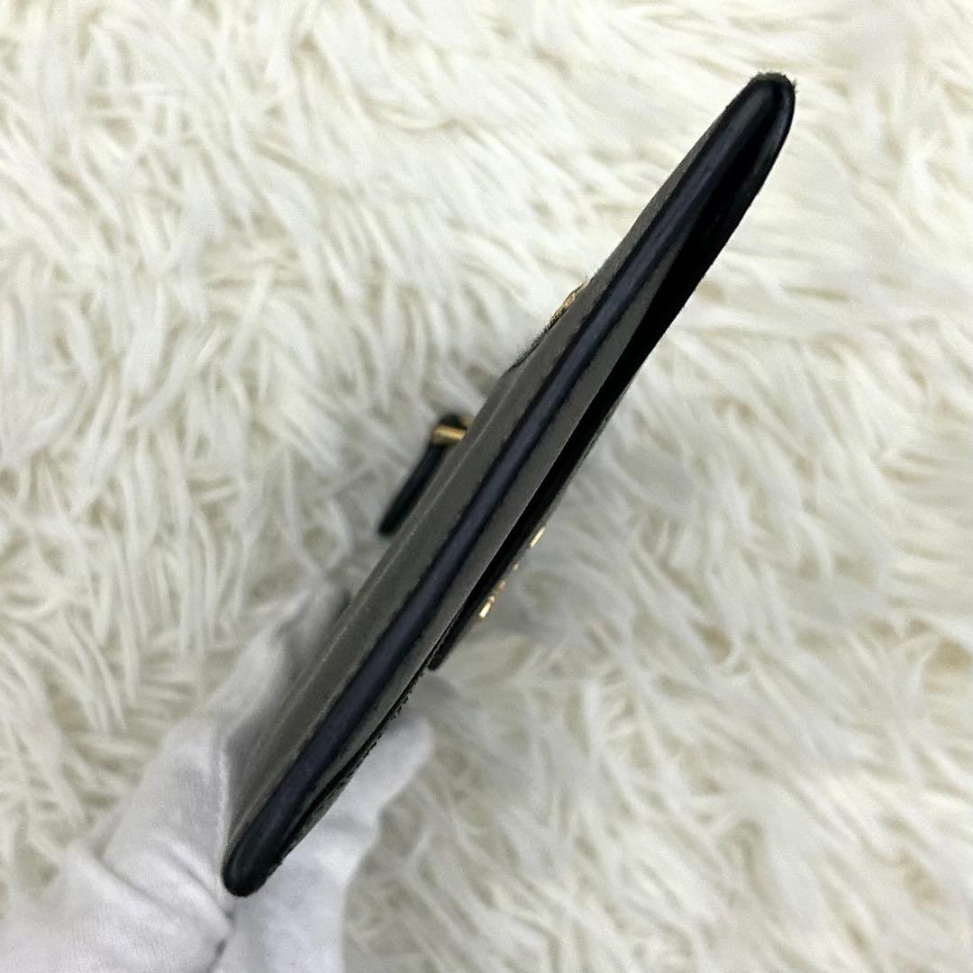 ［美品］PRADA プラダ サフィアーノレザー 長財布 ブラック