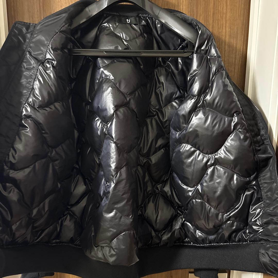 ユニクロ +J ハイブリッドダウンオーバーサイズ MA-1 ブラック XL