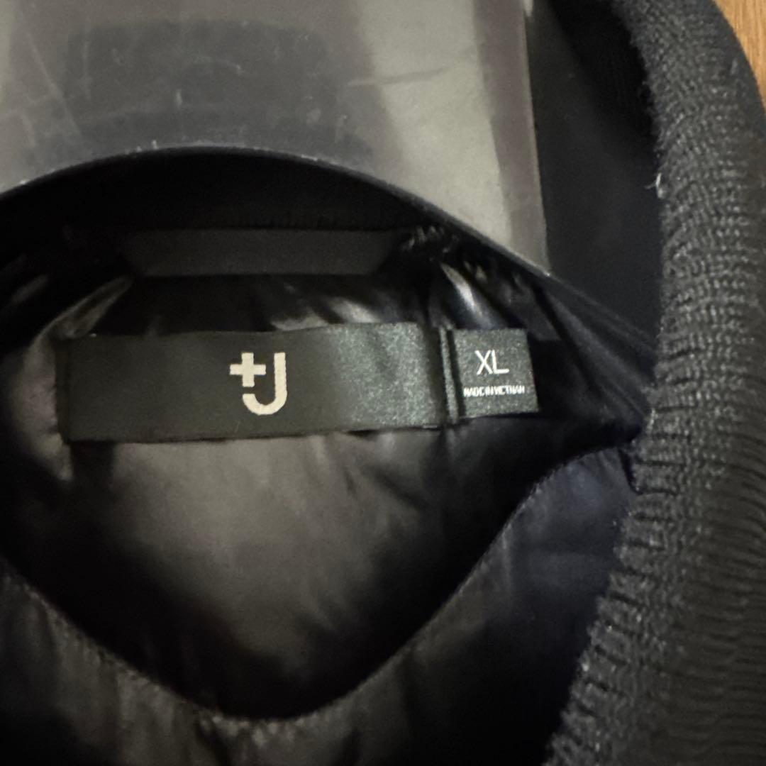 ユニクロ +J ハイブリッドダウンオーバーサイズ MA-1 ブラック XL