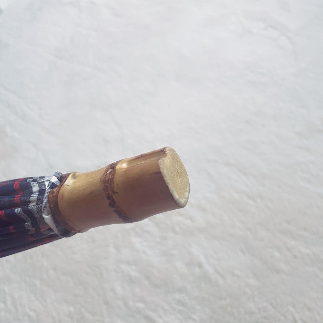 美品　Traditional Weatherwear チェック柄 ネイビー　長傘