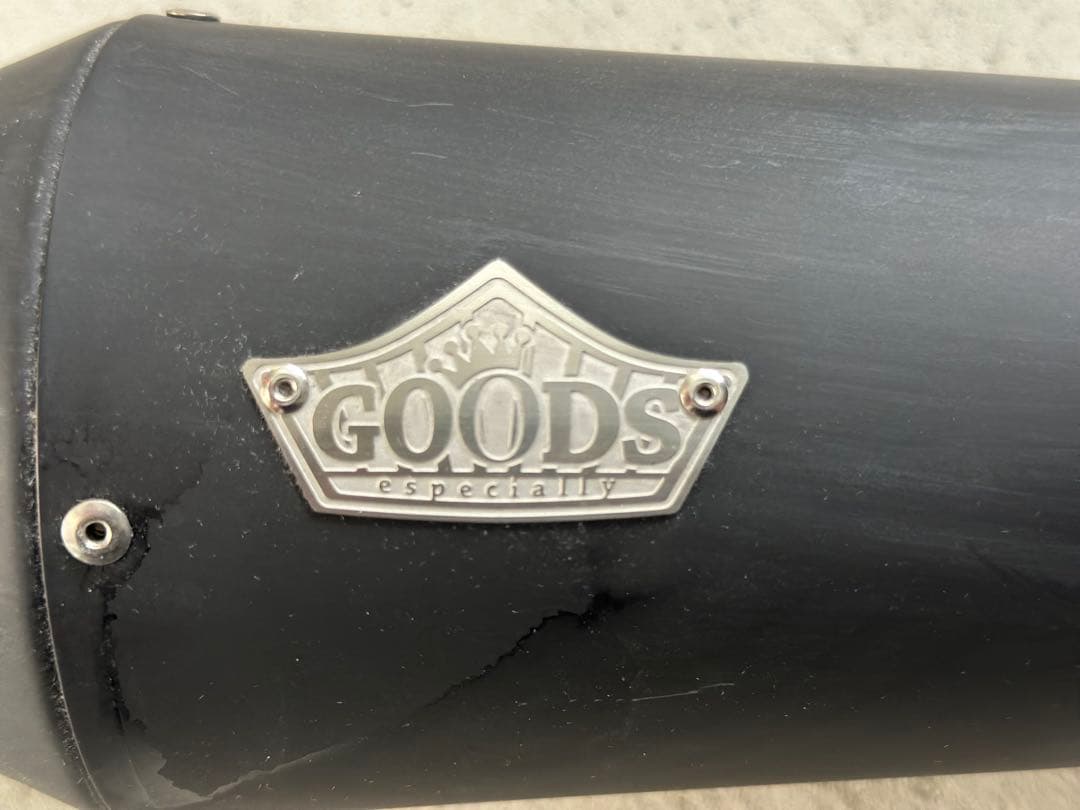 GOODS SR400(FI) テーパーコーン スリップオンマフラー ブラック
