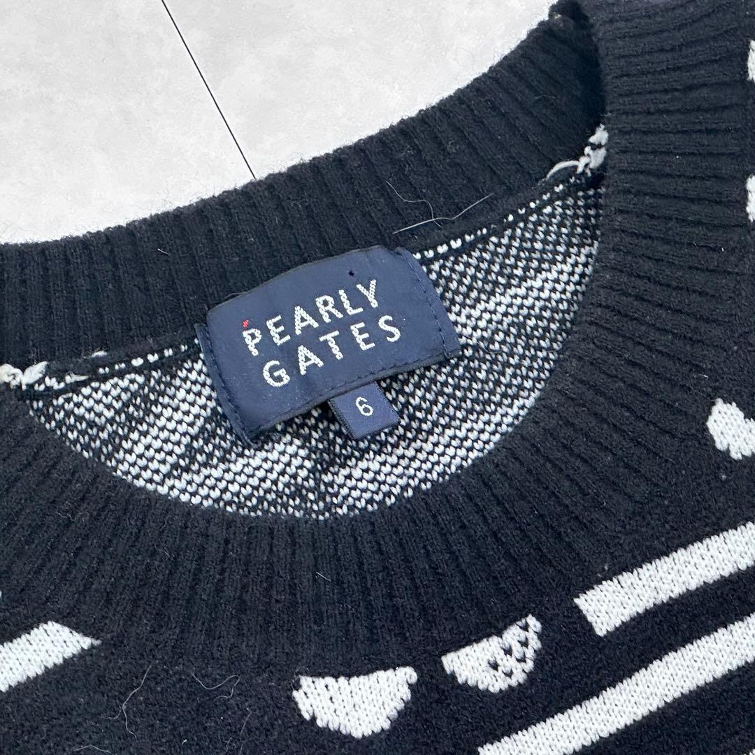 PEARLY GATES 2022年 ジャガードニット 総柄 サイズ6