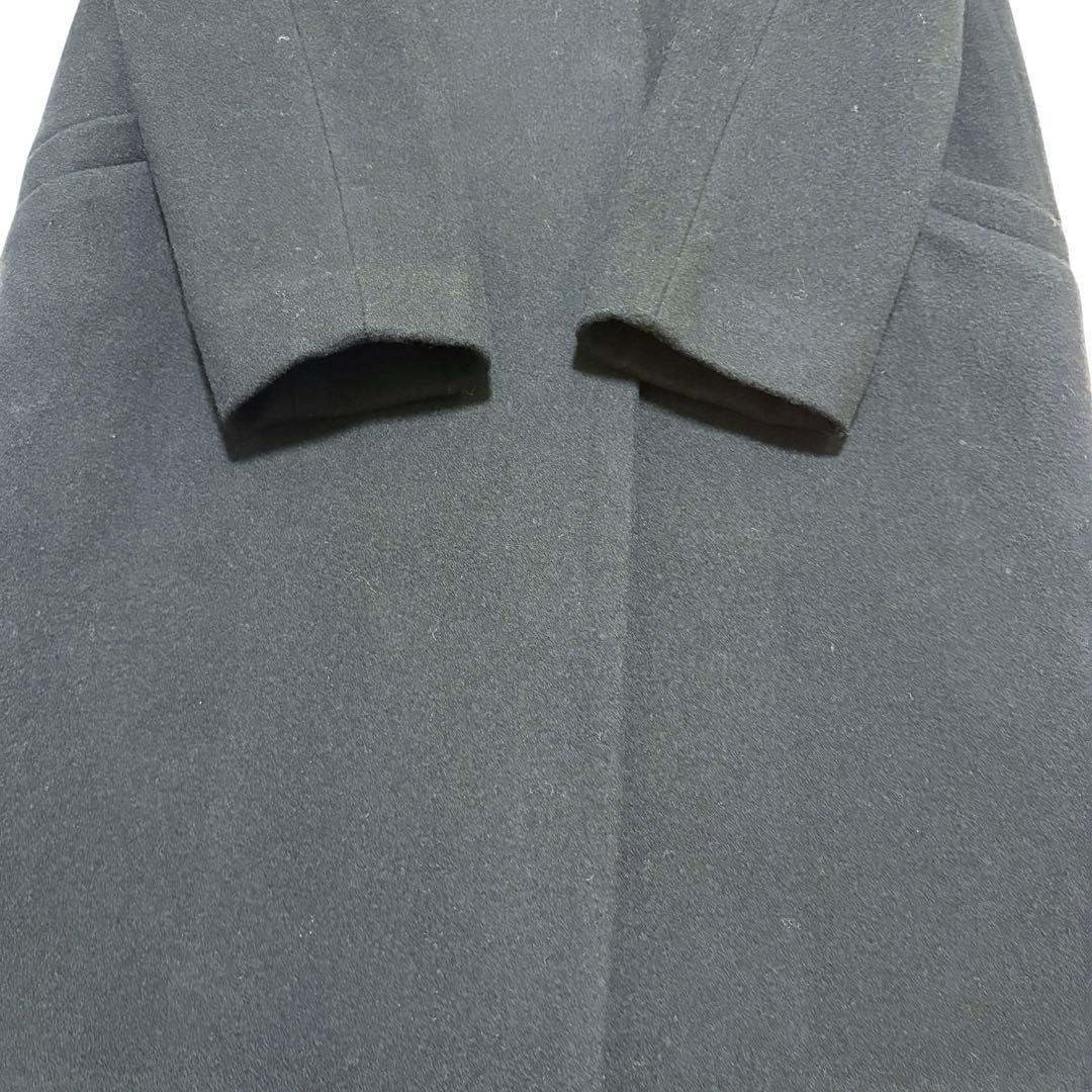 新品 PLST ウールモッサ カラーレスコート M ブラック