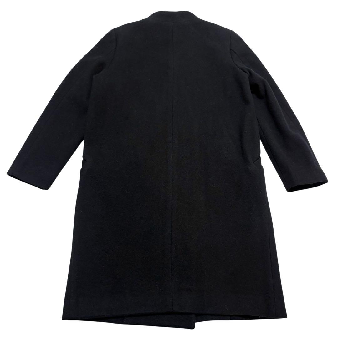 新品 PLST ウールモッサ カラーレスコート M ブラック