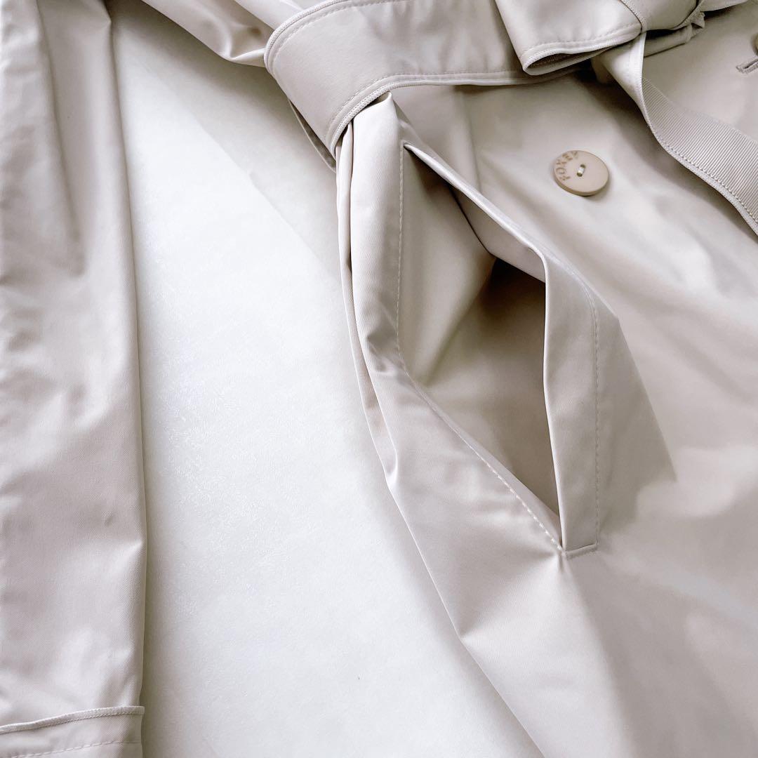 極美品✨フォクシー トレンチコート ダブルボタン ロゴ刻印 ベルト付き 40