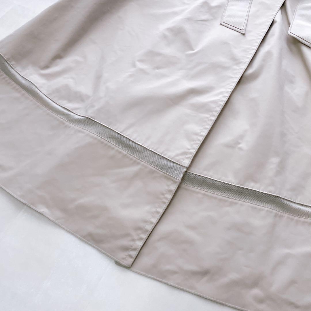 極美品✨フォクシー トレンチコート ダブルボタン ロゴ刻印 ベルト付き 40