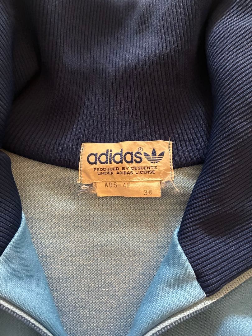 adidas トラックジャケット デサントライトブルー/ネイビー