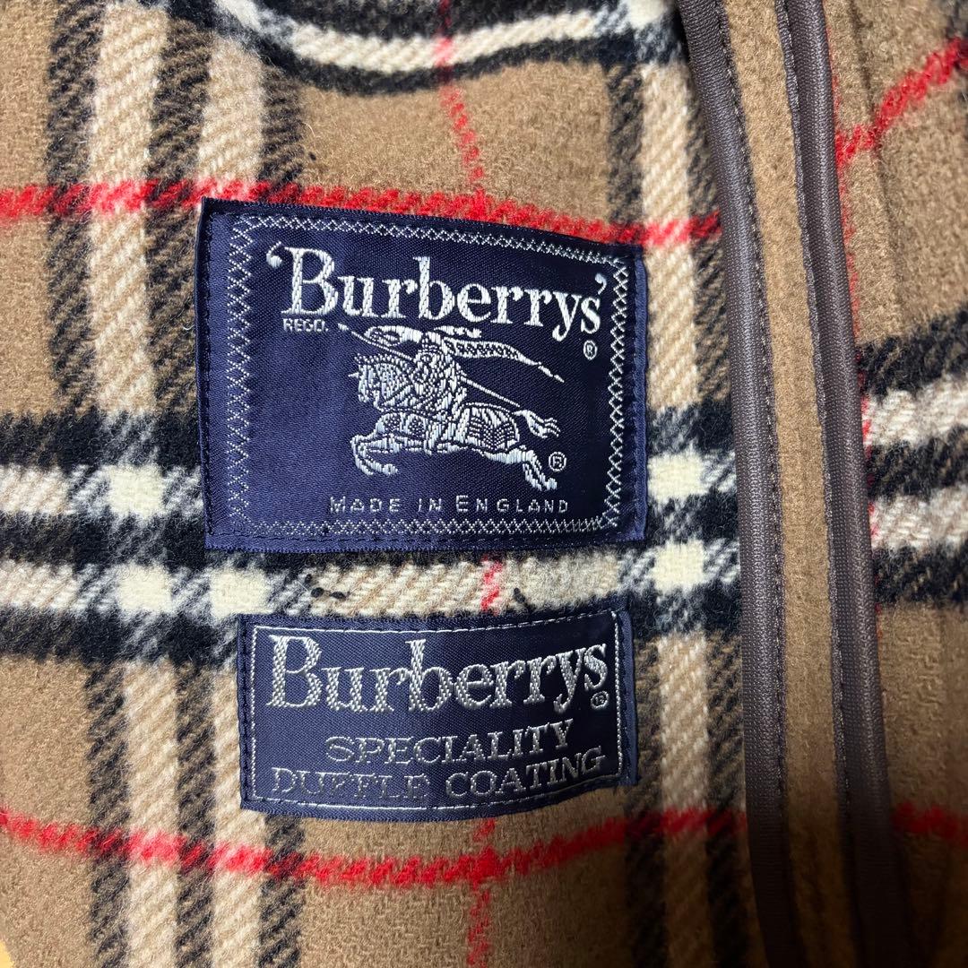 英国製　BURBERRYS　バーバリー　ウールコート　ノバチェック　くるみボタン
