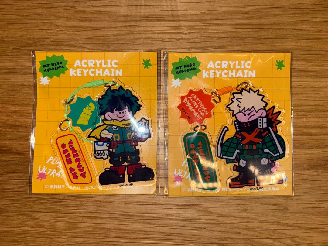 ヒロアカ　爆豪勝己　緑谷出久　水沢石鹸　コラボ　アクリルキーホルダー 希少